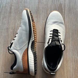 Johnston and Murphy Golf Shoes White Waterproof Leather Shoes Sz 11 XC4 Hybrid